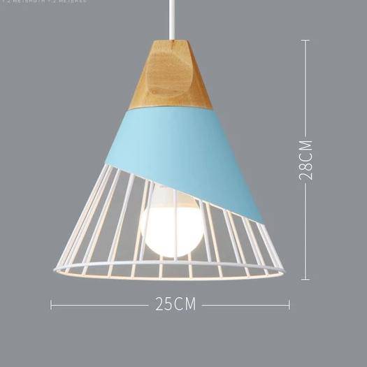 Skandinavische Holz-Metall-Pendelleuchte Nordisches Design Farbige Aluminium-Kegel- oder Kuppeldeckenleuchte mit verstellbarem Kabel | Restfield