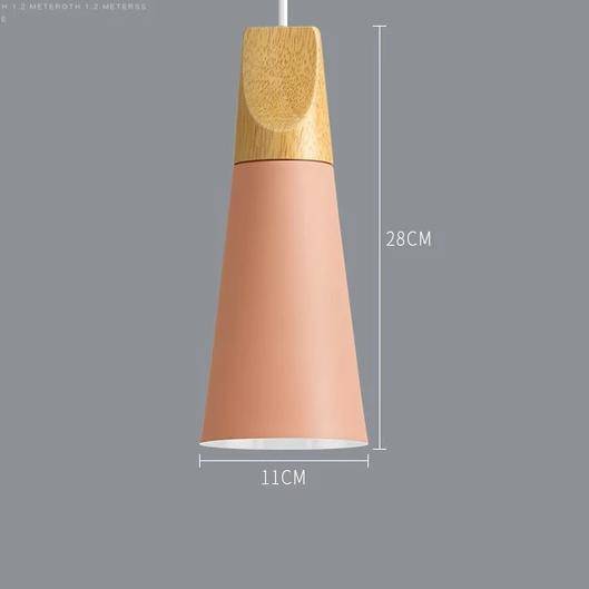 Skandinavische Holz-Metall-Pendelleuchte Nordisches Design Farbige Aluminium-Kegel- oder Kuppeldeckenleuchte mit verstellbarem Kabel | Restfield