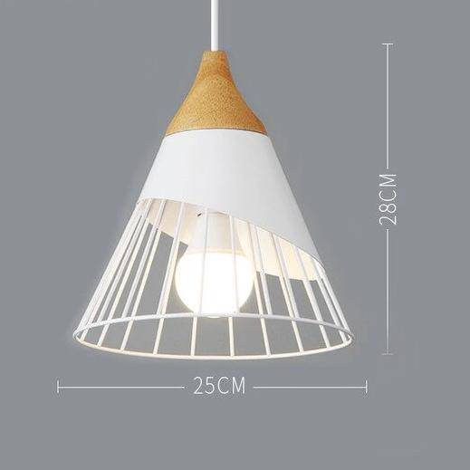 Skandinavische Holz-Metall-Pendelleuchte Nordisches Design Farbige Aluminium-Kegel- oder Kuppeldeckenleuchte mit verstellbarem Kabel | Restfield