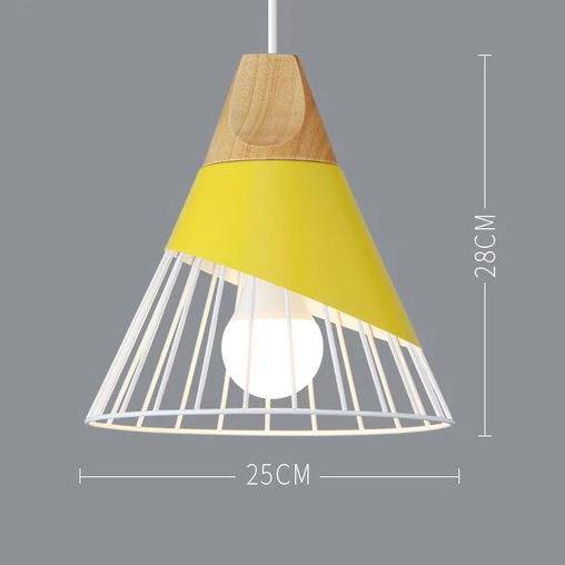Skandinavische Holz-Metall-Pendelleuchte Nordisches Design Farbige Aluminium-Kegel- oder Kuppeldeckenleuchte mit verstellbarem Kabel | Restfield
