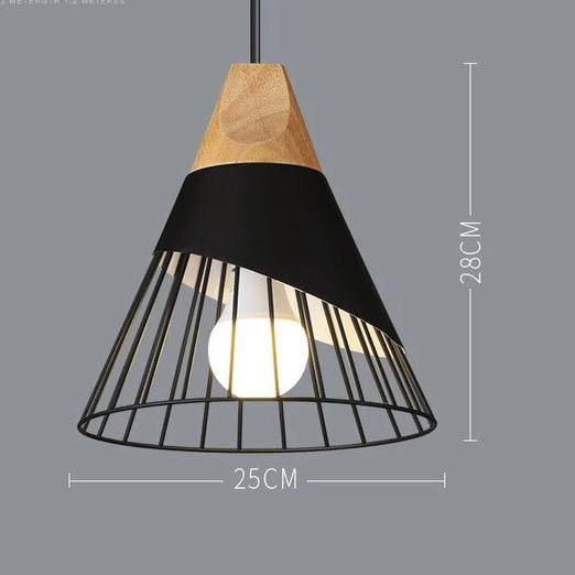 Skandinavische Holz-Metall-Pendelleuchte Nordisches Design Farbige Aluminium-Kegel- oder Kuppeldeckenleuchte mit verstellbarem Kabel | Restfield