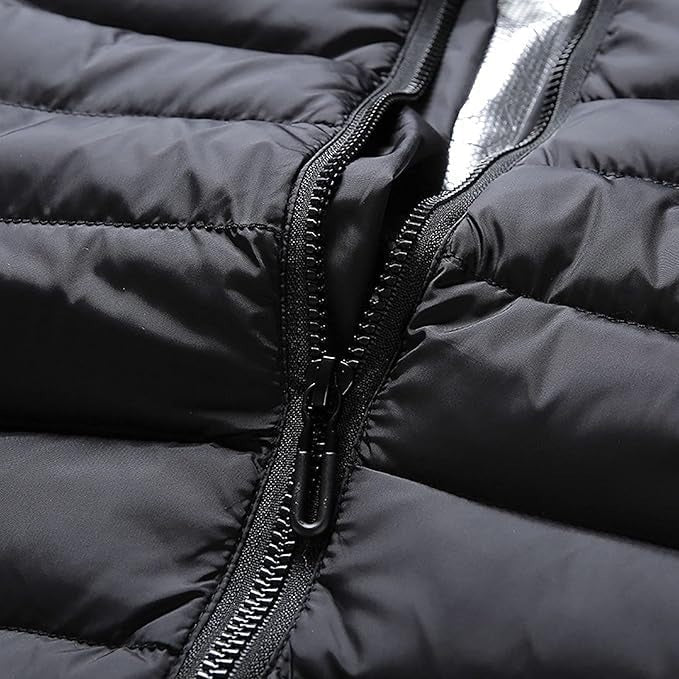 Thermal Puffer Jacket with 9 Heating Zones Hooded Quilted Unisex Winter Clothing Foldable Outdoor Jacket | Sansoti