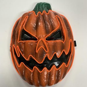 Maska LED w kształcie dyni z efektami świetlnymi na imprezy Halloween i karnawałowe, z regulowanymi trybami świecenia, dekoracja | Sansoti