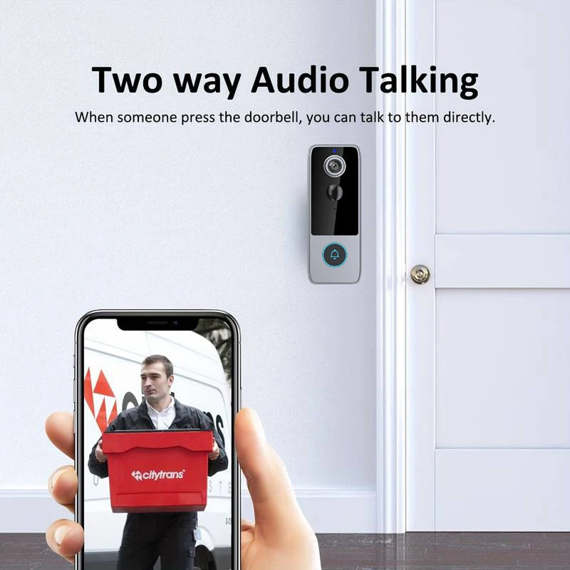 Wireless Video Doorbell 1080P HD with Night Vision and Motion Detection for Home Security and Access Control | Sansoti