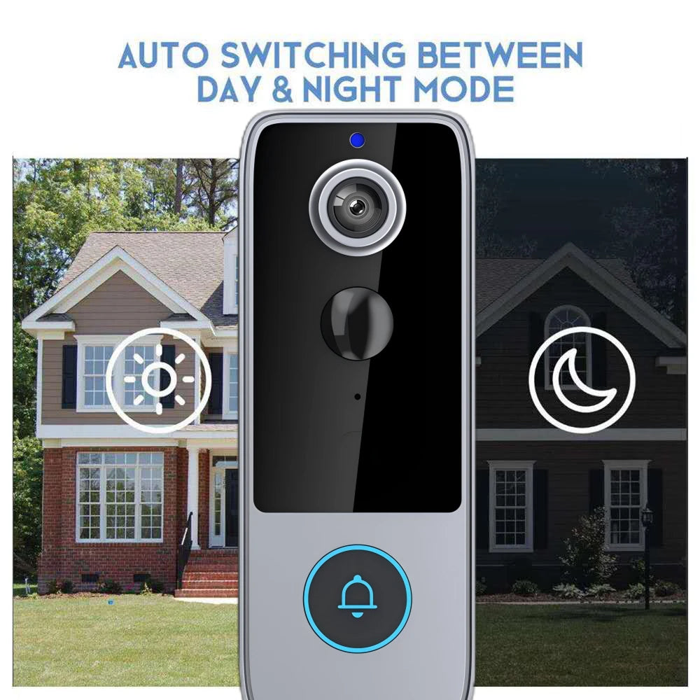 Draadloze Video Deurbel 1080P HD Camera Nachtzicht Bewegingsdetectie Tweezijdige Audio Smart Home Beveiliging | Sansoti