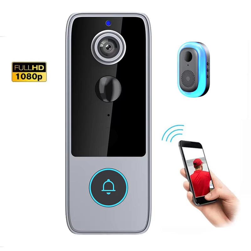 Draadloze Video Deurbel 1080P HD Camera Nachtzicht Bewegingsdetectie Tweezijdige Audio Smart Home Beveiliging | Sansoti