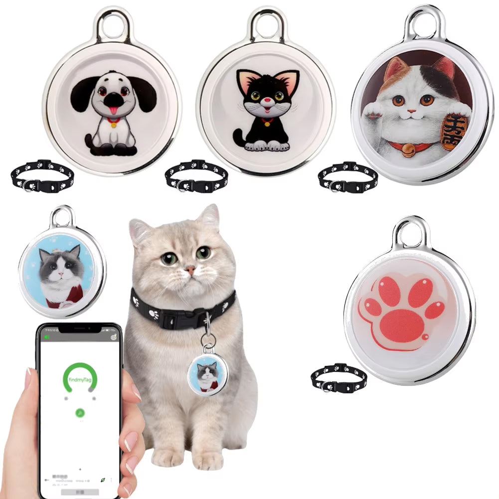 GPS Tracker for Cats with Bluetooth Location Tracking Waterproof Compact Pet Location Finder Safety | Sansoti