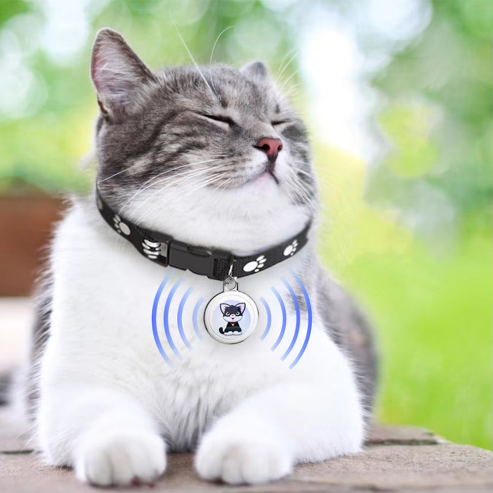 GPS Tracker for Cats with Bluetooth Location Tracking Waterproof Compact Pet Location Finder Safety | Sansoti