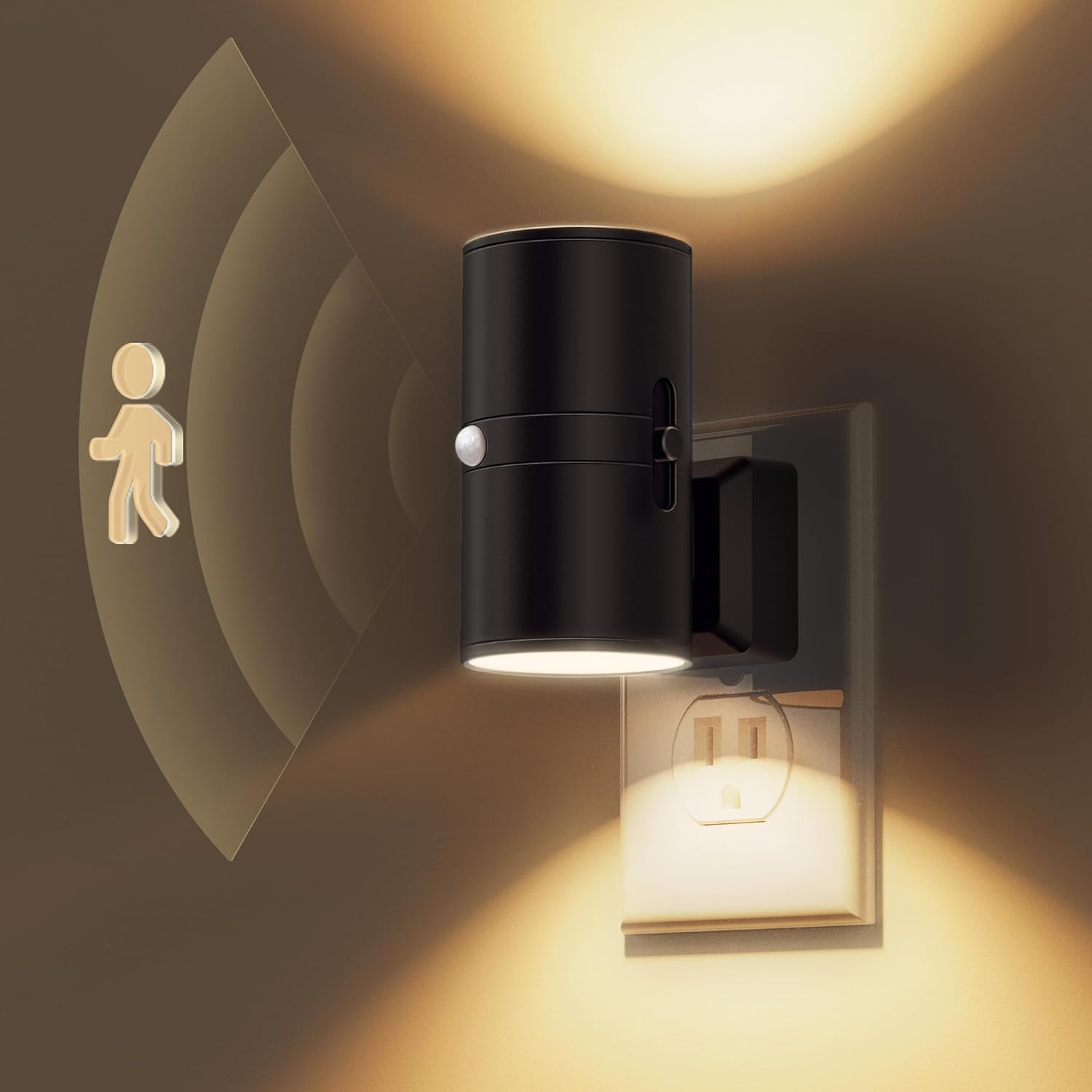 Minimalistische led wandlamp met lichtsensor en automatische dag-nachtfunctie voor moderne interieurs | Sansoti