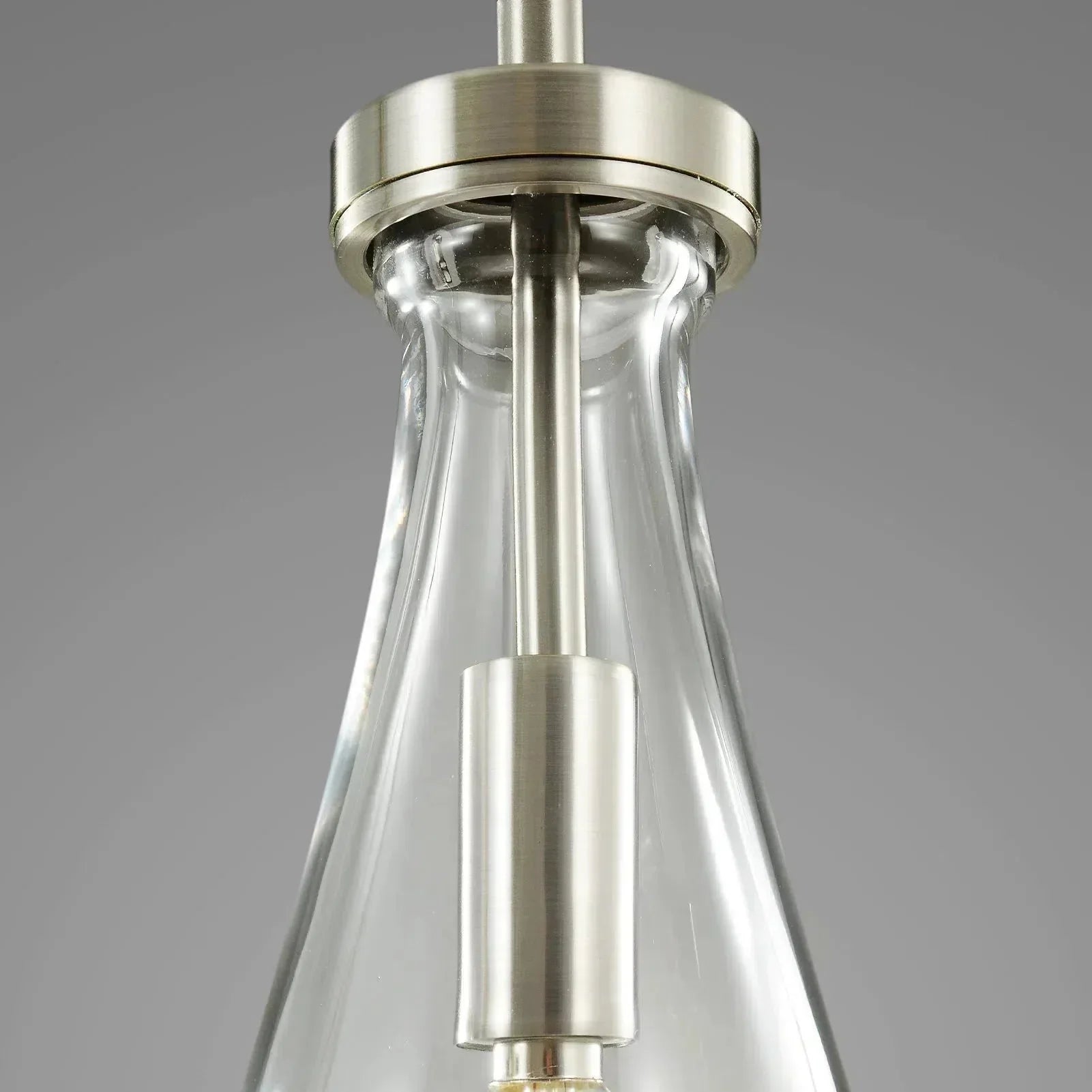Ronde Glazen Kroonluchter 5 Lichtpunten Druppelvorm Glas Metaal Hanglamp voor Eetkamer Woonkamer Eettafel | Sansoti