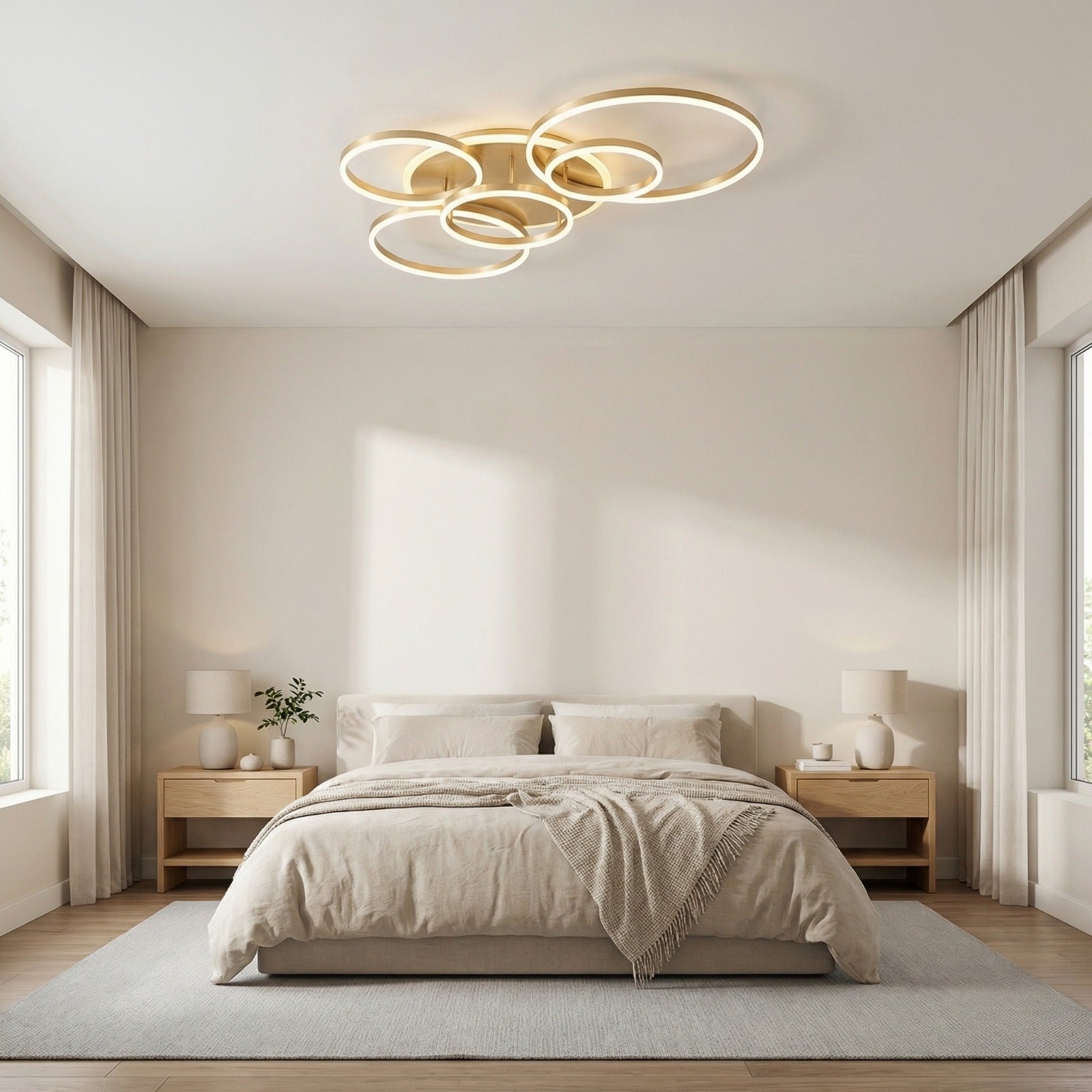 Minimalistyczna aluminiowa lampa wisząca E27 z LED, regulowana, nowoczesny design do jadalni, sypialni i kącika do czytania | Sansoti