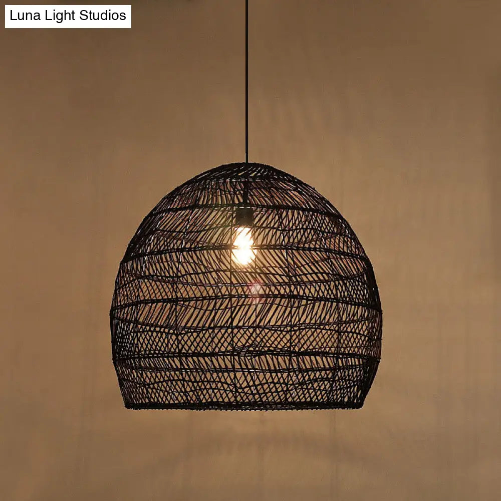 Rattan-Hängeleuchte Cloche skandinavisches Design Esszimmerbeleuchtung natürlicher Stil Wohnzimmer Küche Esszimmer | Sansoti