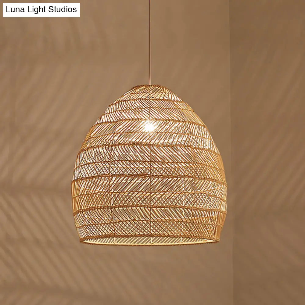 Rattan-Hängeleuchte Cloche skandinavisches Design Esszimmerbeleuchtung natürlicher Stil Wohnzimmer Küche Esszimmer | Sansoti