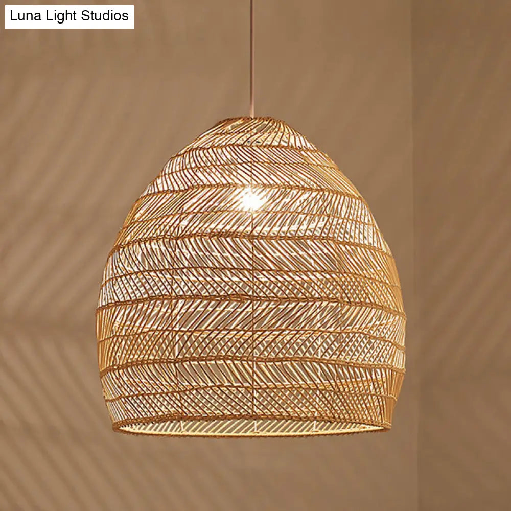 Rattan-Hängeleuchte Cloche skandinavisches Design Esszimmerbeleuchtung natürlicher Stil Wohnzimmer Küche Esszimmer | Sansoti