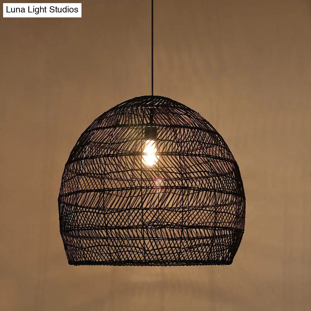 Rattan-Hängeleuchte Cloche skandinavisches Design Esszimmerbeleuchtung natürlicher Stil Wohnzimmer Küche Esszimmer | Sansoti