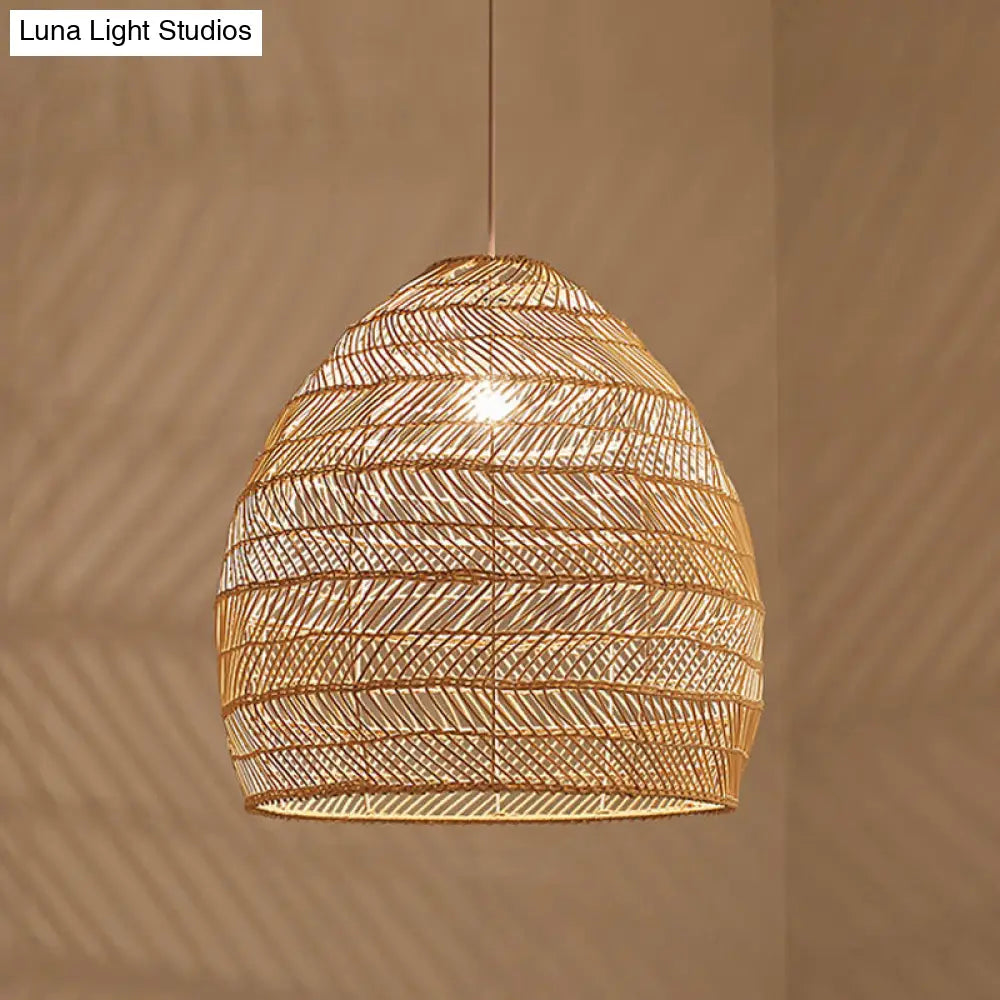 Rattan-Hängeleuchte Cloche skandinavisches Design Esszimmerbeleuchtung natürlicher Stil Wohnzimmer Küche Esszimmer | Sansoti