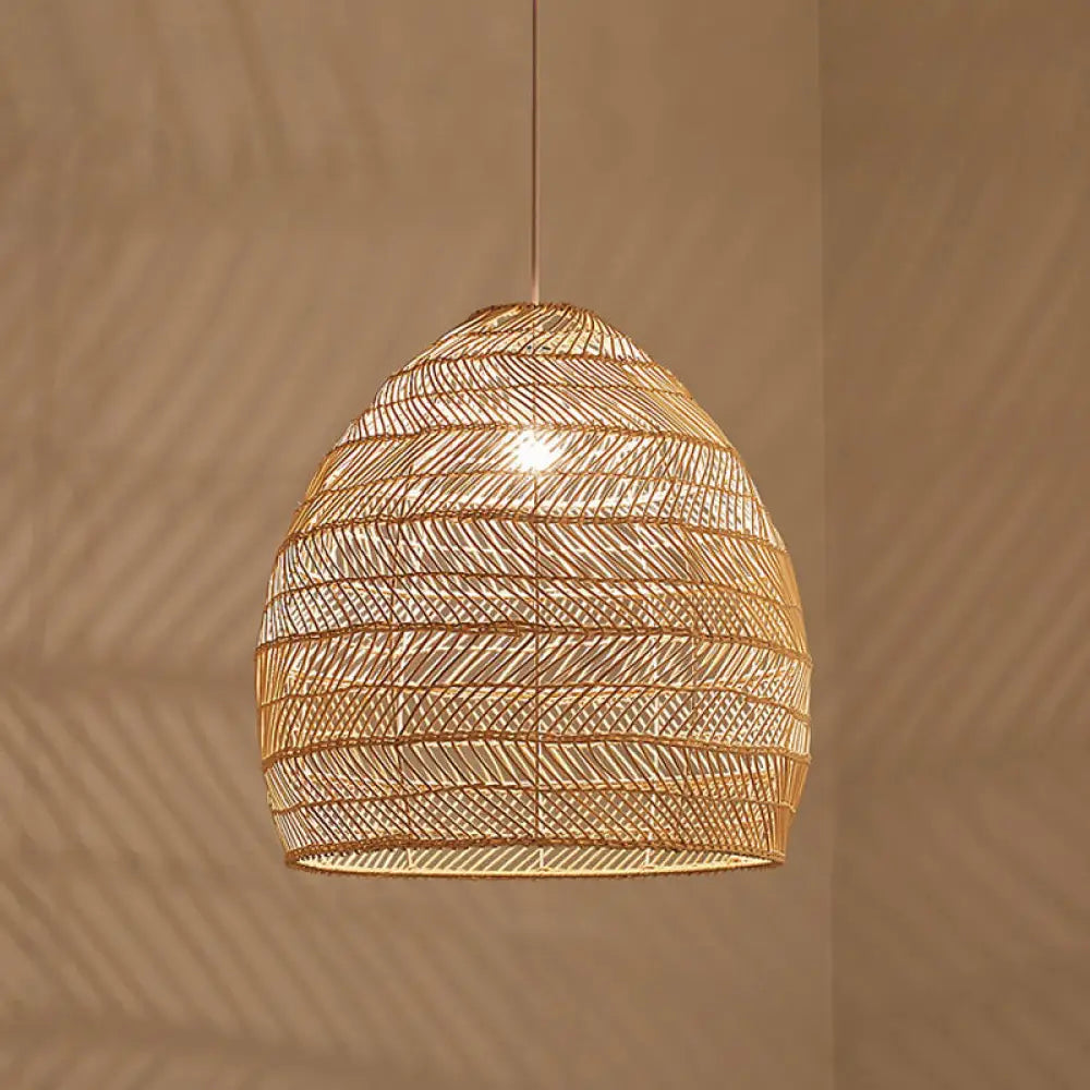 Rattan-Hängeleuchte Cloche skandinavisches Design Esszimmerbeleuchtung natürlicher Stil Wohnzimmer Küche Esszimmer | Sansoti