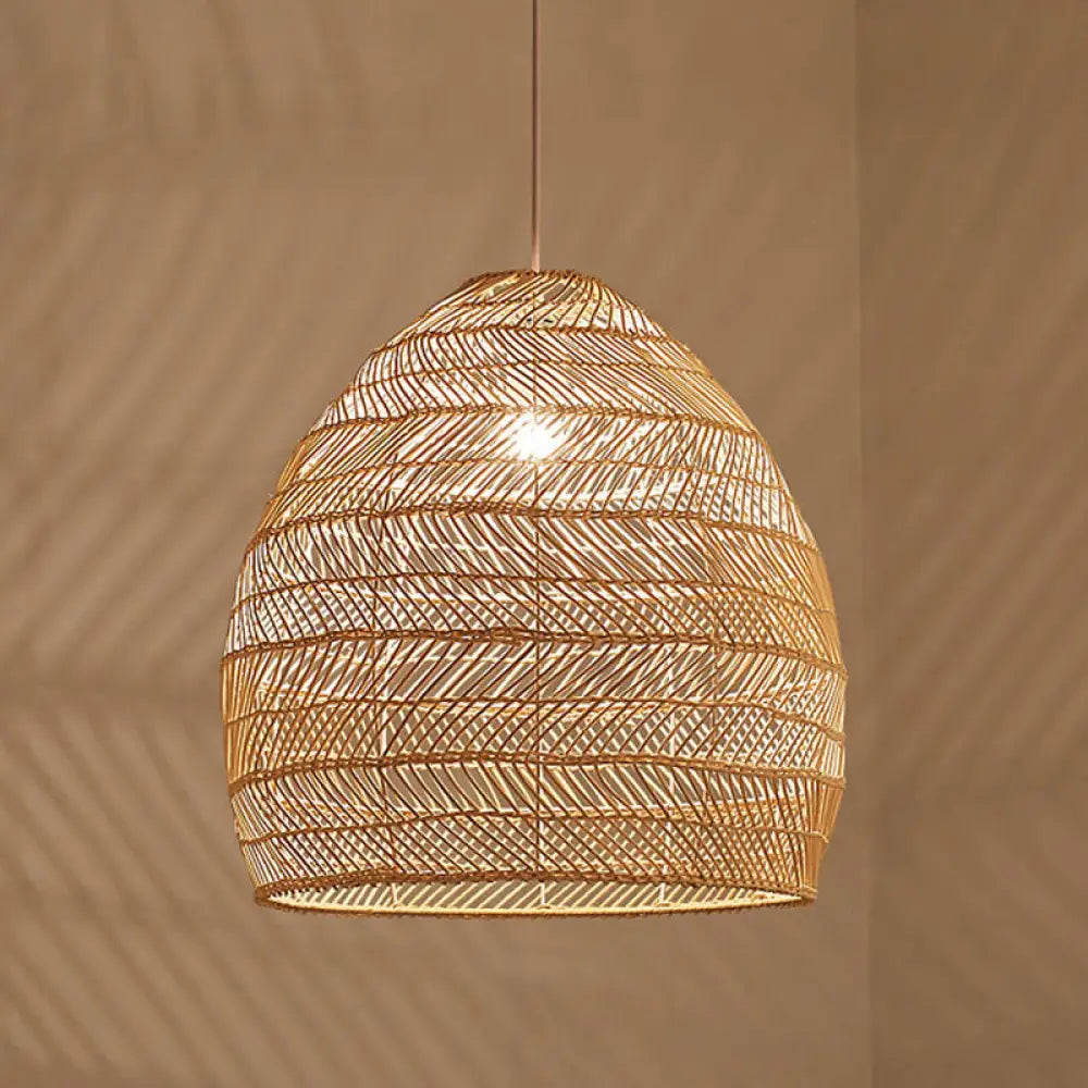 Rattan-Hängeleuchte Cloche skandinavisches Design Esszimmerbeleuchtung natürlicher Stil Wohnzimmer Küche Esszimmer | Sansoti