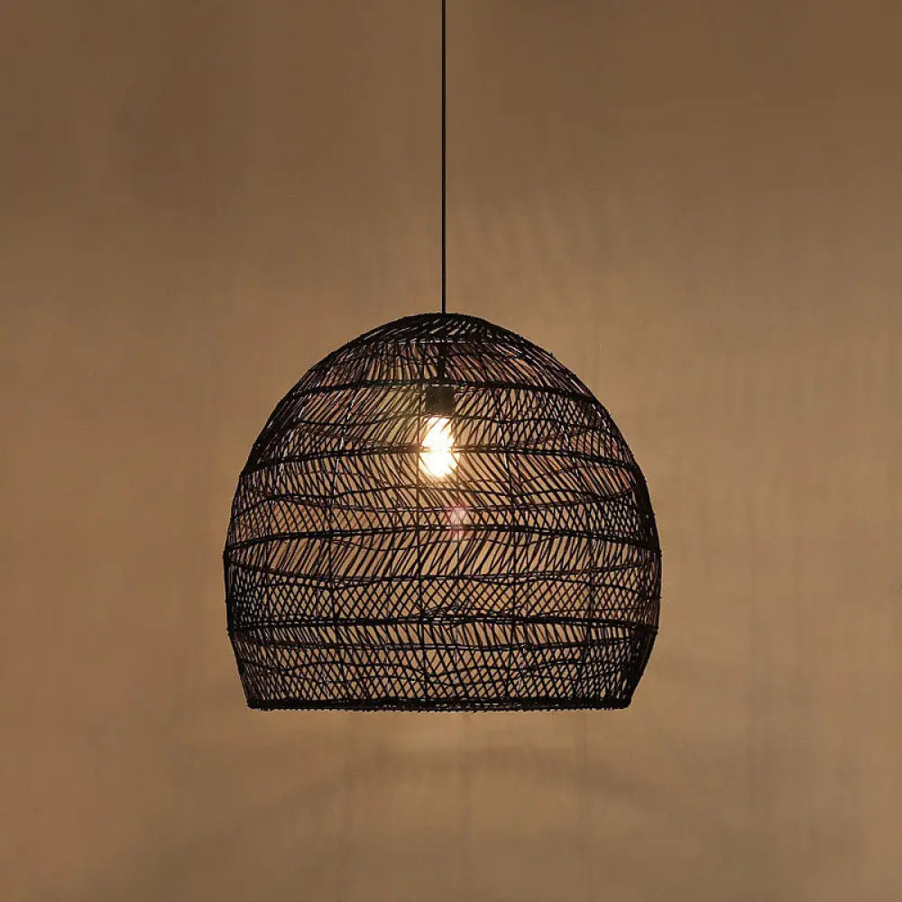 Rattan-Hängeleuchte Cloche skandinavisches Design Esszimmerbeleuchtung natürlicher Stil Wohnzimmer Küche Esszimmer | Sansoti