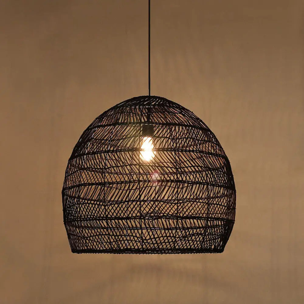 Rattan-Hängeleuchte Cloche skandinavisches Design Esszimmerbeleuchtung natürlicher Stil Wohnzimmer Küche Esszimmer | Sansoti