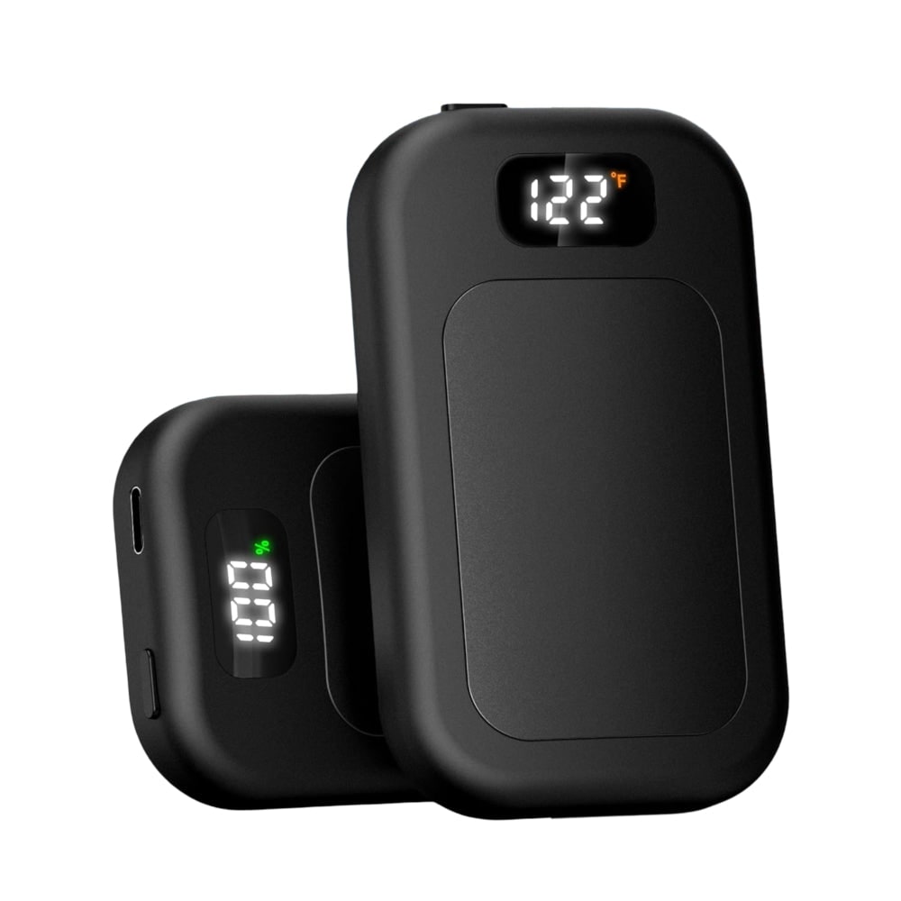 Wiederaufladbare Handwärmer mit LED-Display, 3 Wärmestufen, Powerbank-Funktion, Winterkomfort bei kalten Händen, Outdoor | Sansoti