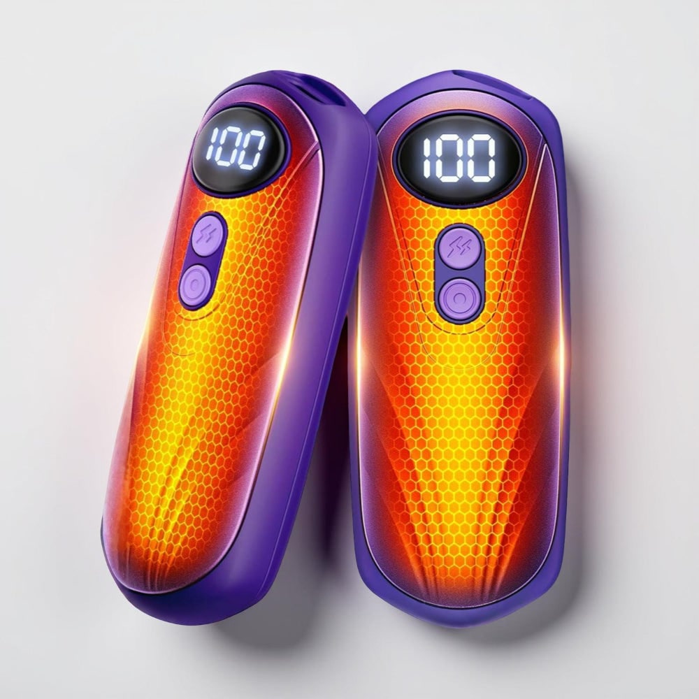 Verwarmende Handwarmers Oplaadbaar 5 Standen LED Display Herbruikbaar Set 2 Winter Handverwarmer Pocket | Sansoti