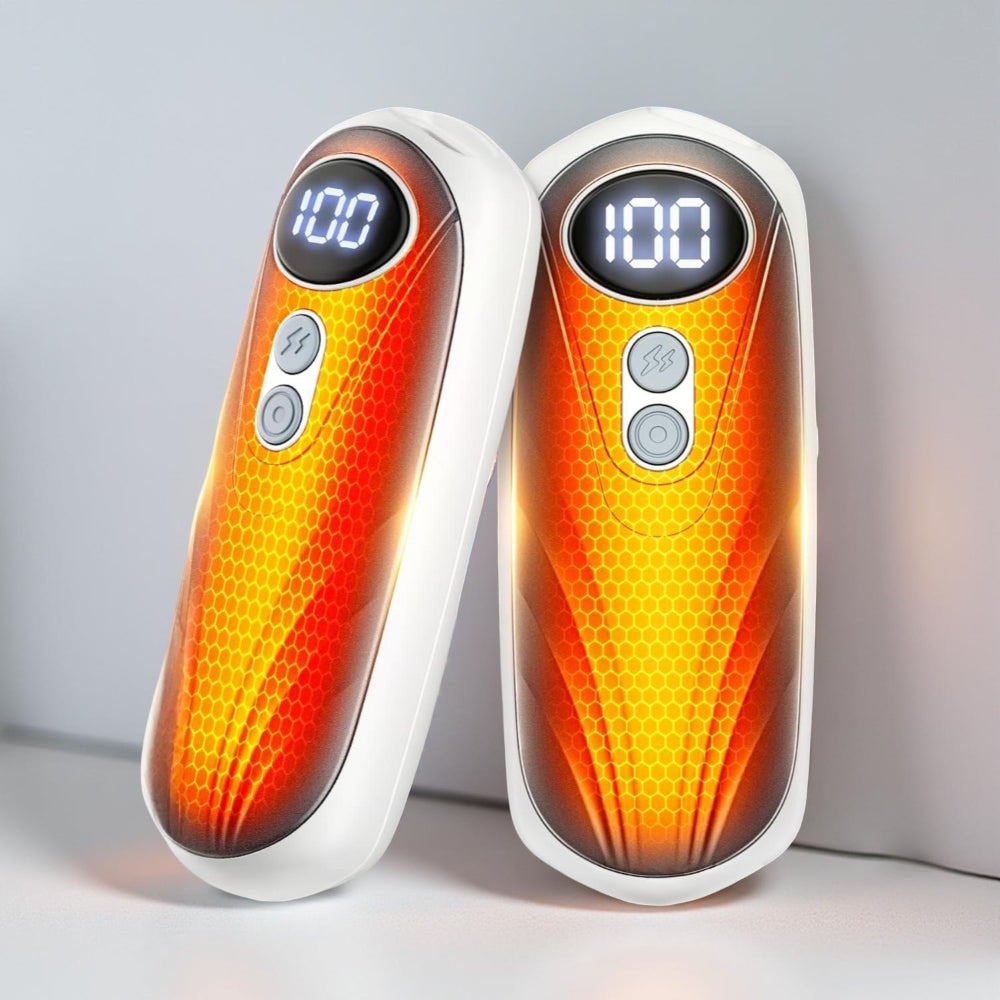 Verwarmende Handwarmers Oplaadbaar 5 Standen LED Display Herbruikbaar Set 2 Winter Handverwarmer Pocket | Sansoti