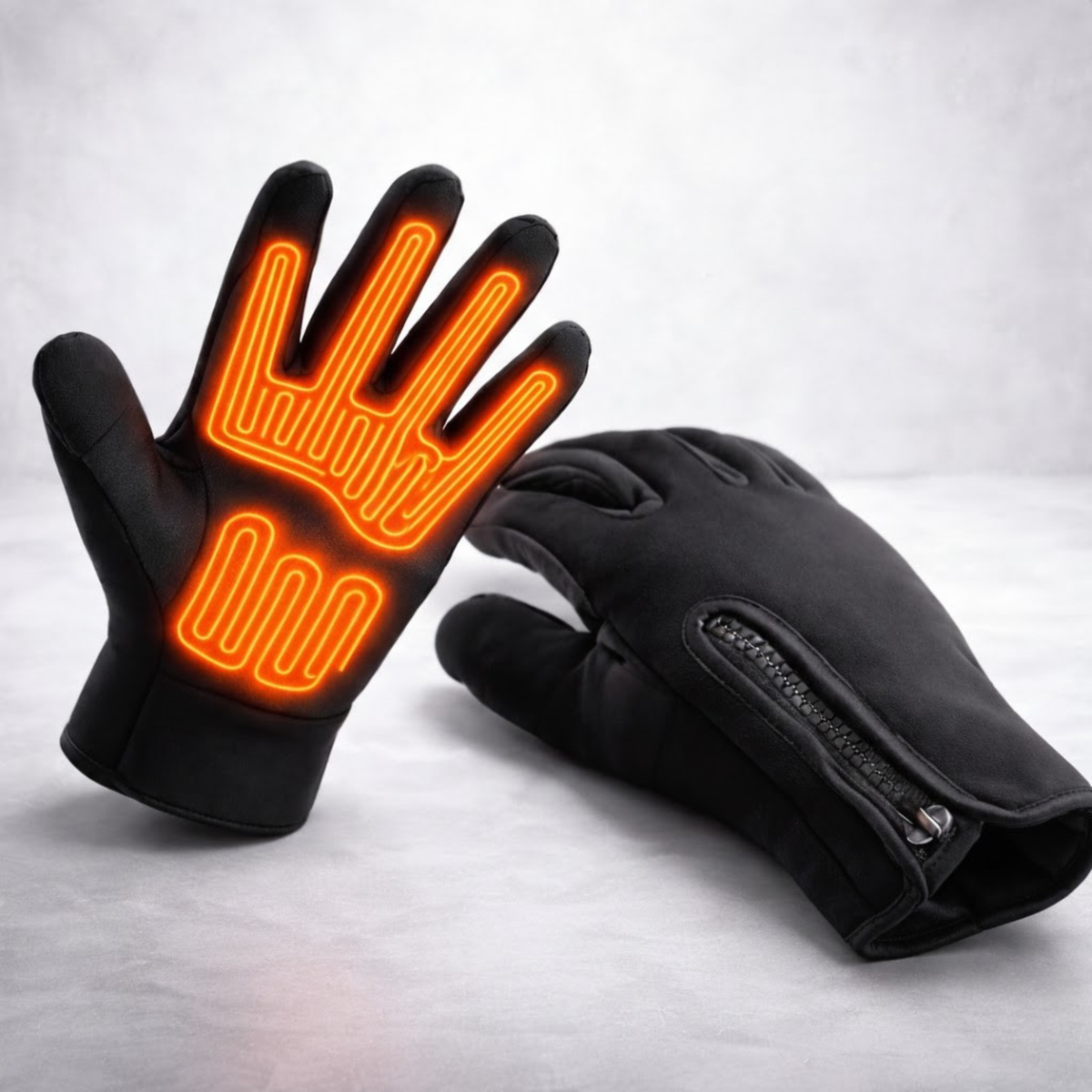 Heated Gloves Touchscreen Rechargeable Waterproof Winter Skiing Snowboarding Thermal Grip Black | Sansoti