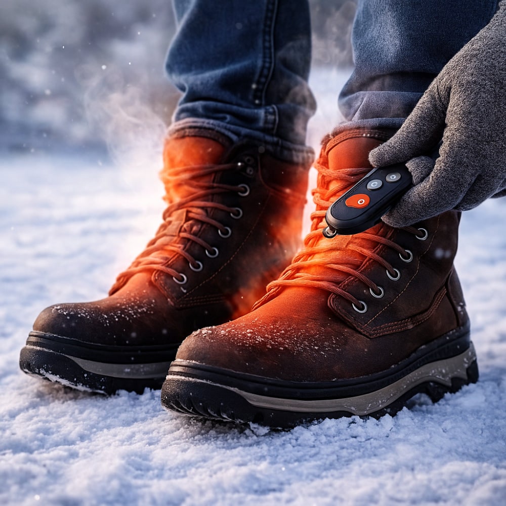 Heated insoles with wireless remote control, arch support, comfort for winter walks and outdoor activities | Sansoti
