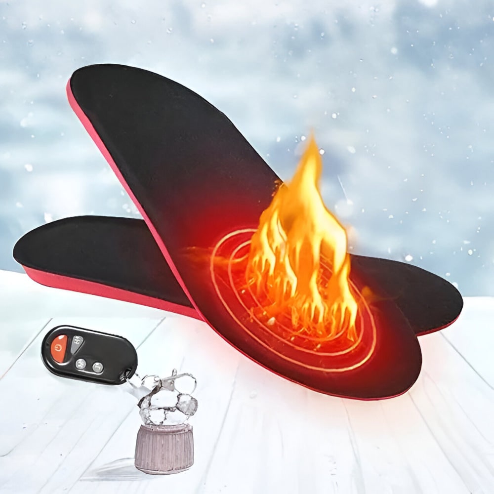 Heated insoles with wireless remote control, arch support, comfort for winter walks and outdoor activities | Sansoti