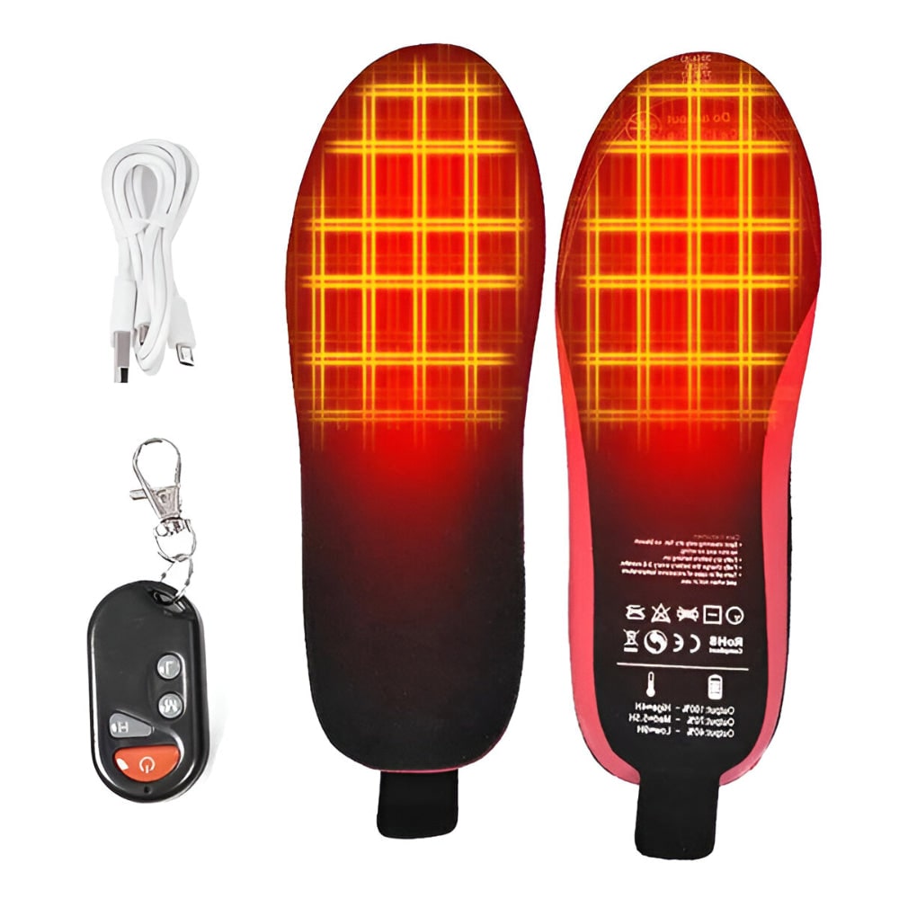 Heated insoles with wireless remote control, arch support, comfort for winter walks and outdoor activities | Sansoti