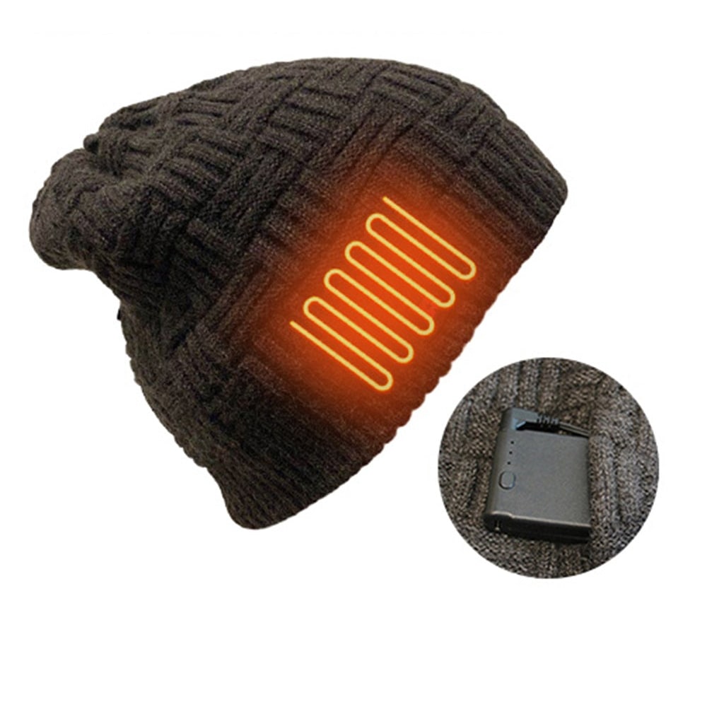 Verwarmbare Muts met Oplaadbare Batterij Winterhoofdwarmte Fleece Oorflappen Skullcap Outdoor Heren Dames | Sansoti