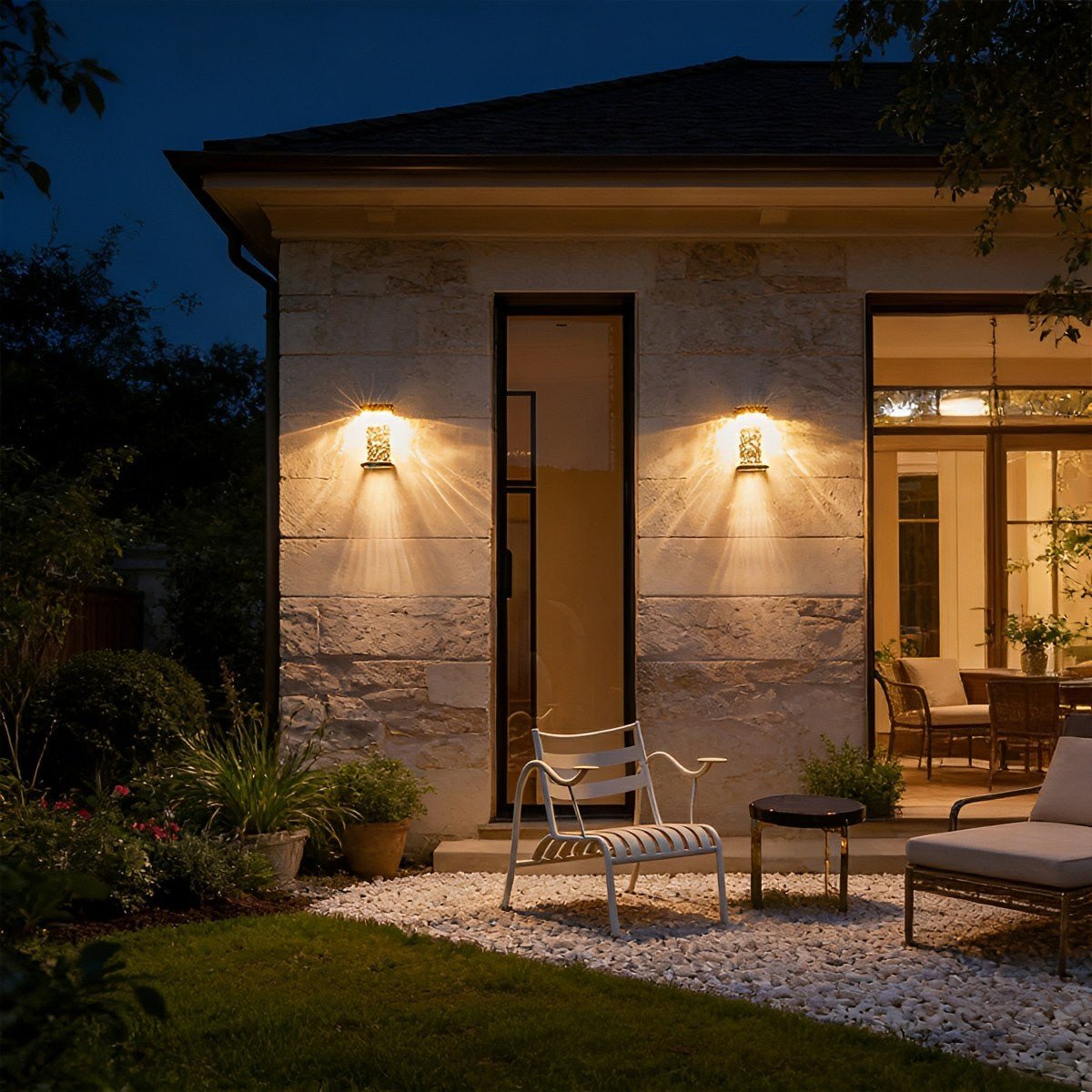 Buitenlamp LED Wandlamp Aluminium Glas Watergolf 16W Warm Wit Veranda Tuin Gevel Buitenverlichting IP43 | Sansoti