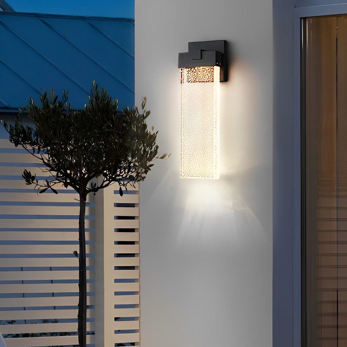 Außen LED Wandleuchte Kristall Aluminium Schwarz 10W 18W 24W IP54 Fassade Haustür Garten Villa Außenlampe Modern | Restfield