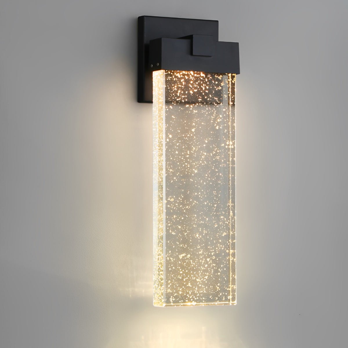 Außen LED Wandleuchte Kristall Aluminium Schwarz 10W 18W 24W IP54 Fassade Haustür Garten Villa Außenlampe Modern | Restfield