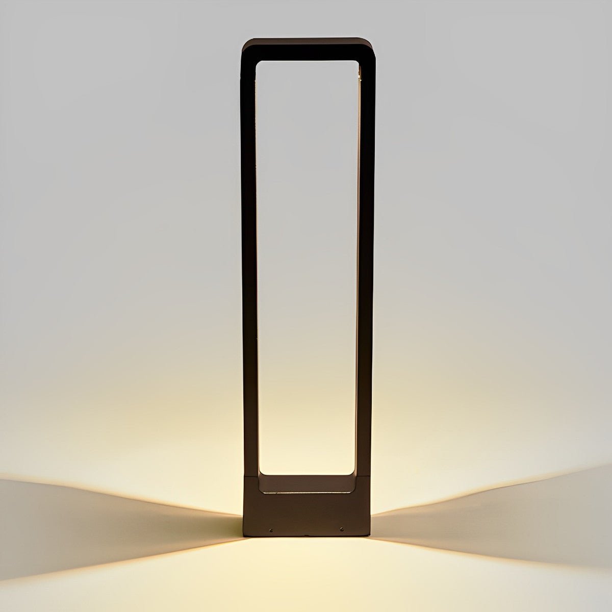 Sokkellamp LED 10W Zwart Aluminium Tuin Oprijlaan Pad IP65 Staande Buitenlamp Rechthoek Warmwit 3000K Gazonlamp Tuinverlichting | Sansoti