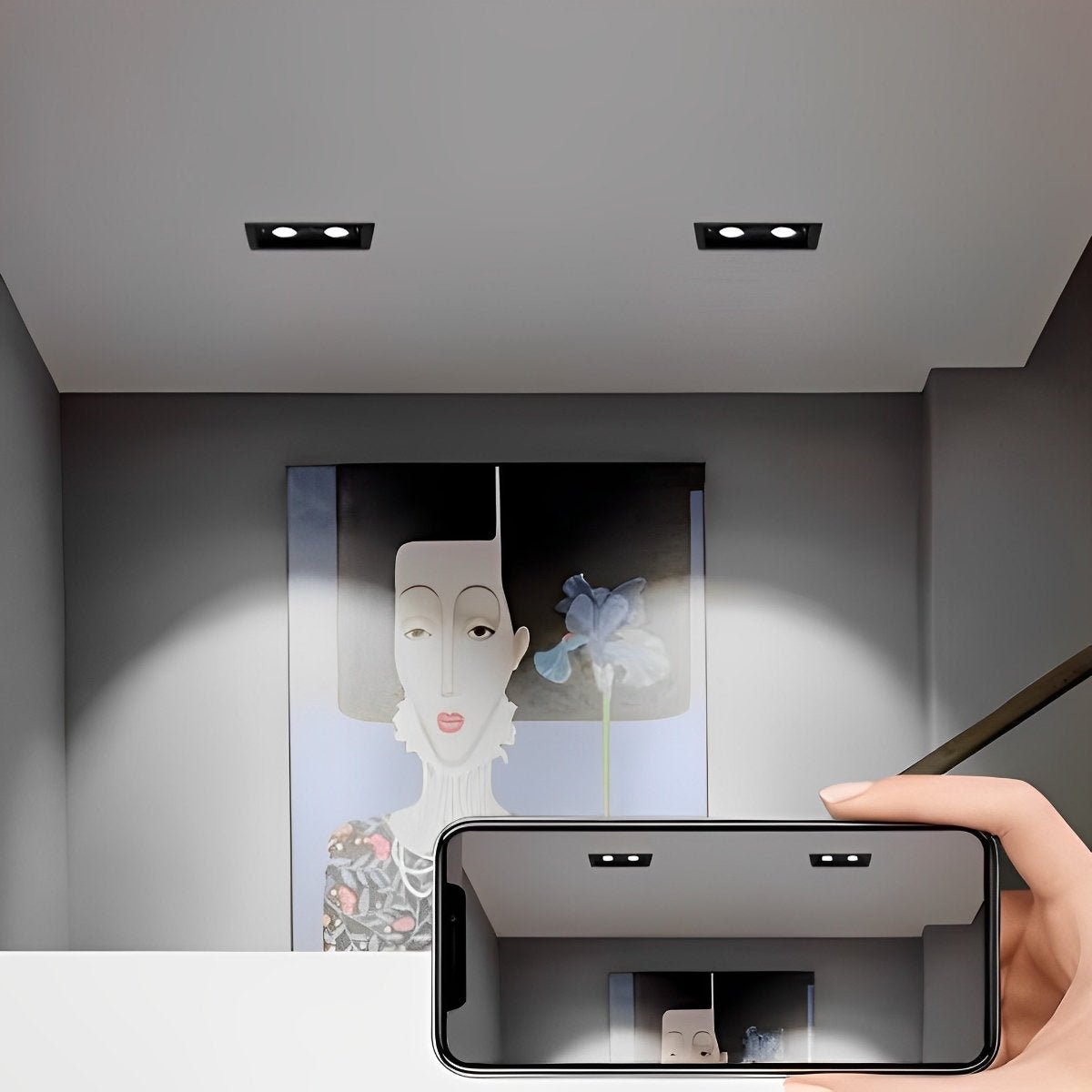 Einbaustrahler Doppel LED Aluminium Weiß 24W Decke Wohnzimmer Küche Laden Verstellbar Downlight Einbauleuchte Modern | Restfield