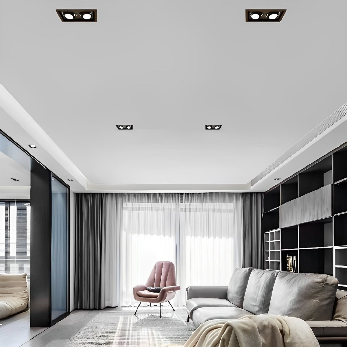 Einbaustrahler Doppel LED Aluminium Weiß 24W Decke Wohnzimmer Küche Laden Verstellbar Downlight Einbauleuchte Modern | Restfield