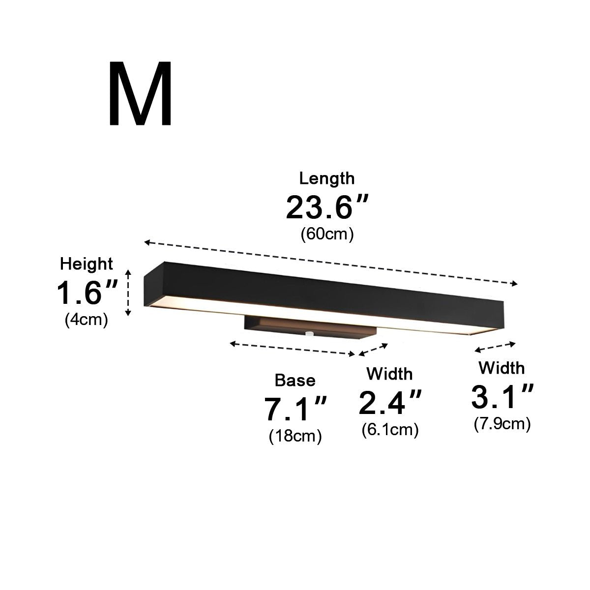 Rectangular Black Outdoor Wall Light with Motion Sensor IP65 Waterproof LED Lighting for Facades, Garden Paths and Entrances | Sansoti