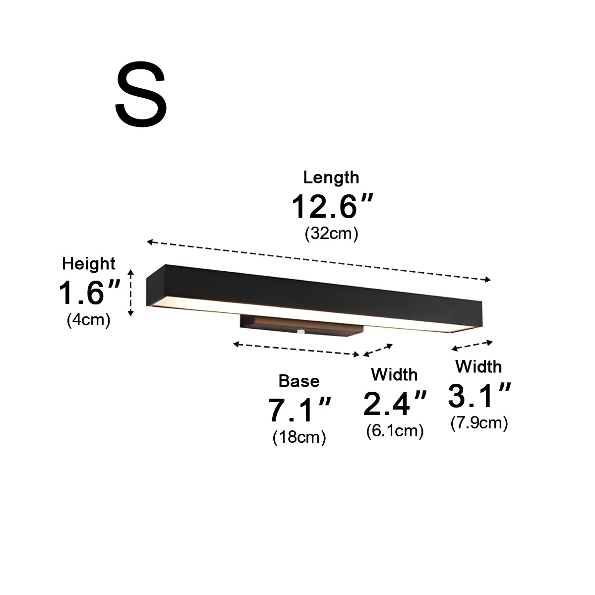 Rectangular Black Outdoor Wall Light with Motion Sensor IP65 Waterproof LED Lighting for Facades, Garden Paths and Entrances | Sansoti