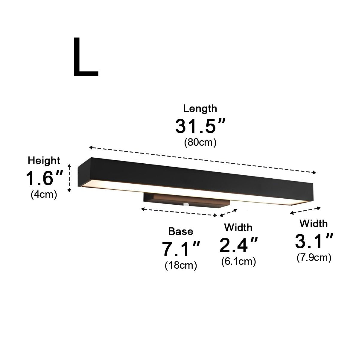 Rectangular Black Outdoor Wall Light with Motion Sensor IP65 Waterproof LED Lighting for Facades, Garden Paths and Entrances | Sansoti
