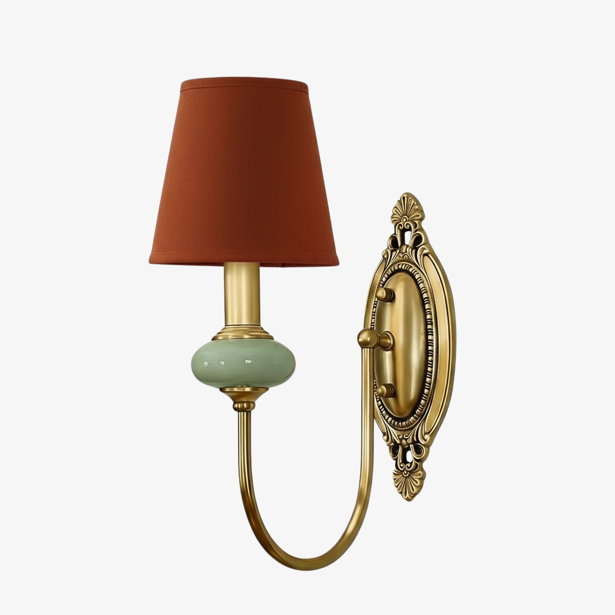 Keramische wandlamp met stoffen kap - 1 of 2 lichtpunten - E27 - diverse kleuren & stijlen | Sansoti