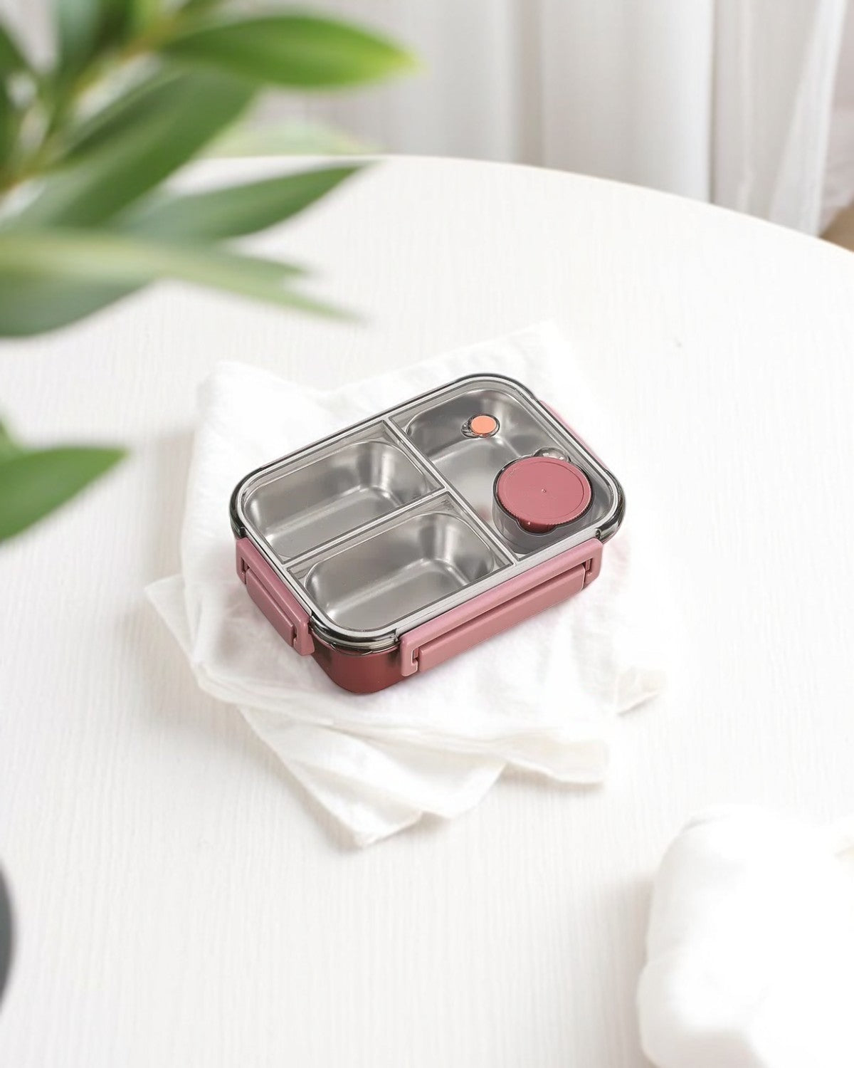 Geïsoleerde Lunchbox met Compartimenten - Warmhoudbakje voor Onderweg Groen Rood Blauw 2 of 3 Vakken - Premium Maaltijdcontainer Werk School Picknick | Sansoti
