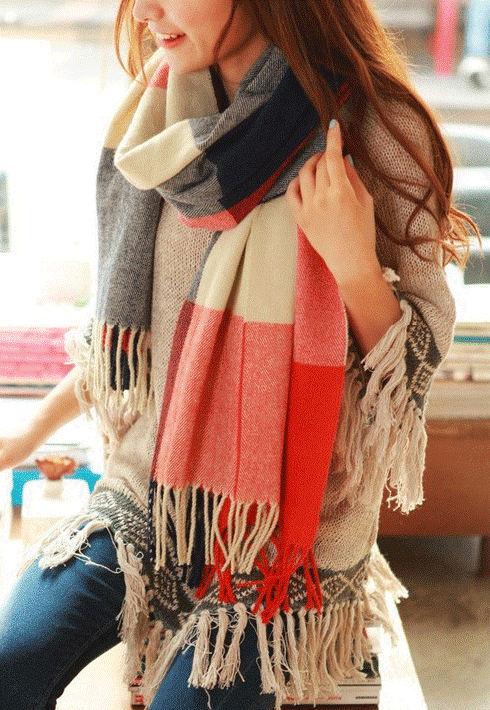 Kasjmieren Halswarmer Geruit 180x50cm Zacht Winteraccessoire Dames Premium Sjaal Wol Elegant Warm Winter | Sansoti
