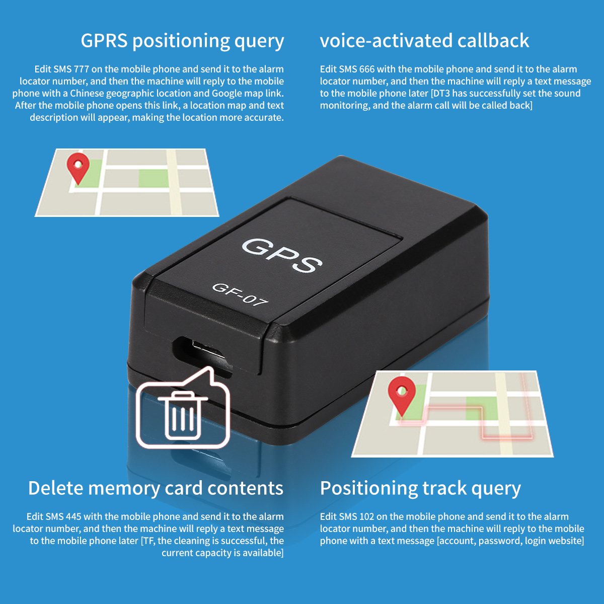 Mini Draagbare Magnetische GPS Tracker voor Voertuigen en Personen | Compacte Real-Time Locatie Volgsysteem met Spraakopname en 12 Dagen Standby | Sansoti