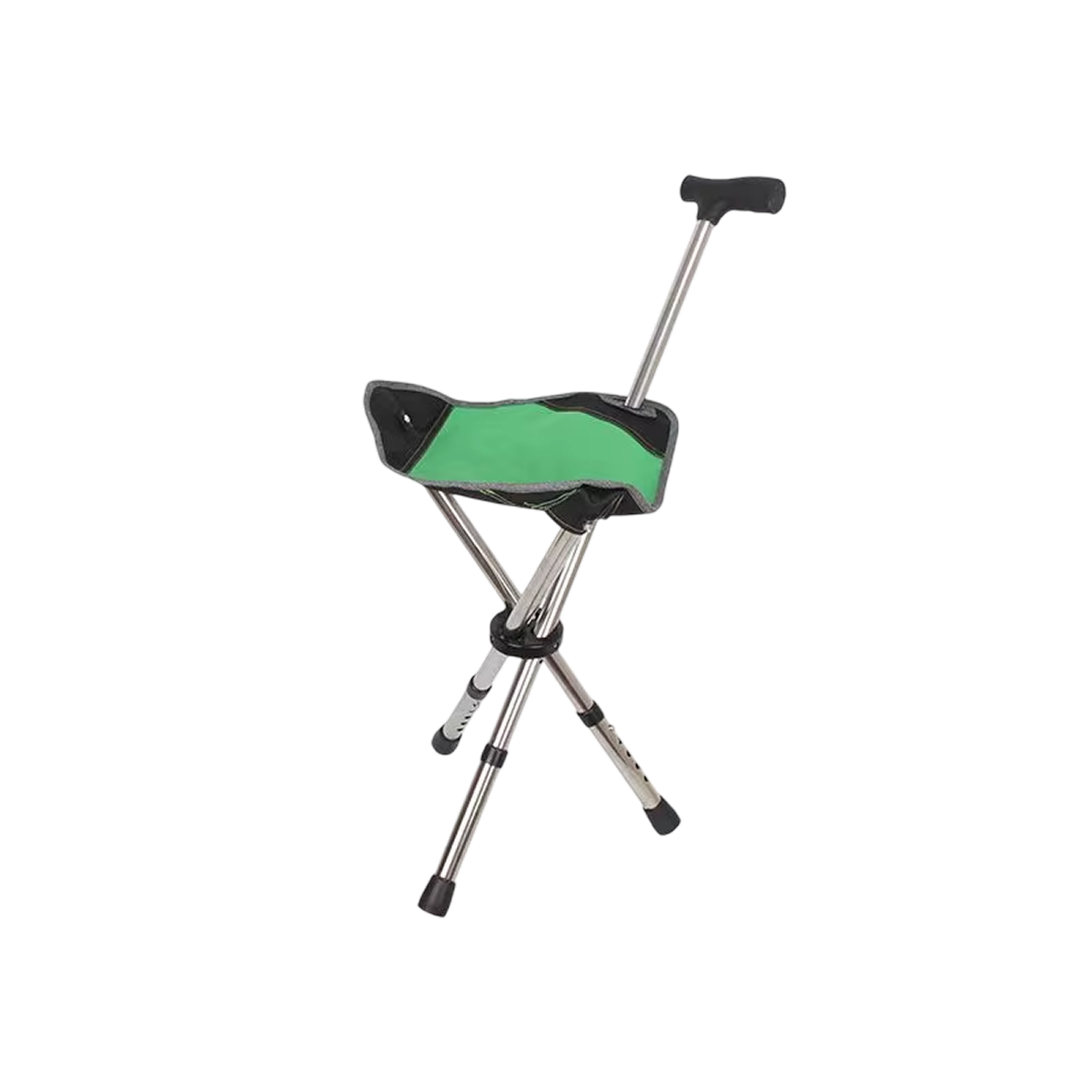 Folding Walking Cane with Seat Adjustable 57-87cm Aluminum Tripod Mobility Aid for Outdoor Walking | Sansoti