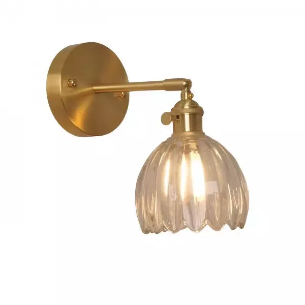 Wandlampe Tulpe Retro Glas Blumen Design Metall Vintage Stimmungsbeleuchtung | Restfield