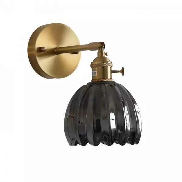 Wandlampe Tulpe Retro Glas Blumen Design Metall Vintage Stimmungsbeleuchtung | Restfield