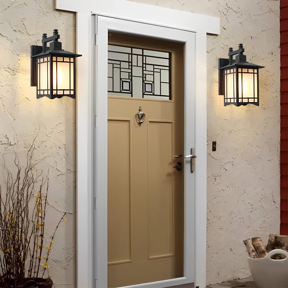 Außenleuchte Solar Wandleuchte Aluminium Schwarz Bronze Garten Klassisch Laterne Außenwandleuchte Solarenergie IP55 Villa Einfahrt Veranda | Restfield