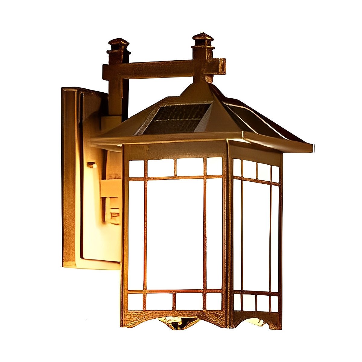 Außenleuchte Solar Wandleuchte Aluminium Schwarz Bronze Garten Klassisch Laterne Außenwandleuchte Solarenergie IP55 Villa Einfahrt Veranda | Restfield